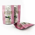 plastic self standing pouch bag with tear notch