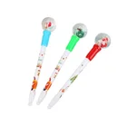 Shiny ball with light new arrival ballpoint pen of christmas design 1.0mm refill for promotional or gift