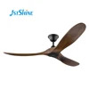 Best quality 60 inch energy saving dc motor 30w natural wood blades modern deluxe decorative ceiling fan without light