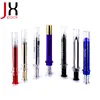 Luxury high quality 10 15 20 ml skincare lotion empty plastic cosmetic airless bottle syringe packaging for eye cream