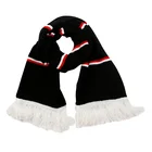 2019 OEM new design custom winter warm cotton knit football scarf