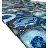 Beautiful natural luxury decoration polished stone slabs blue marble onyx agate table