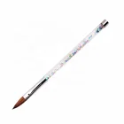 2019 Fangxia Professional Wholesale Liquid Glitter Handle Pure Kolinsky Sable Hair Acrylic Nail Brush