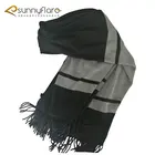 black and grey Classic best-selling knitted cashmere scarf shawl with tassel