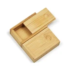 Empty olive oil soap packaging box bamboo storage gift box with sliding lid