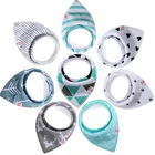 wholesale baby high quality bandana drool bibs for drooling and teething premium 100 organic cotton bandana cloth bib baby bib