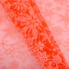 RED DOTS design organza flocking fabric