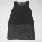 Special offer Lady real sheepskin leather short rivet belt sleeveless women dress