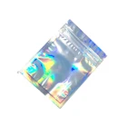 Colourful Heat Seal Holographic Iridescent Packaging Zipper Bag/