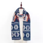 hot selling OEM new design custom winter warm knit custom printed scarves shawls and scarves pashmina