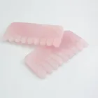 Chinese Traditional Gua Sha Scraping Massage Tool Rose Quartz Gua Sha Comb for Hair and Head