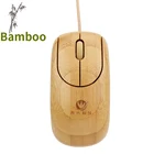 Customize logo mouse high quality OEM wired smooth wireless optical natural bamboo usb optical mouse made in China