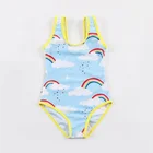 New Fashion Summer Nice Children cute kids Swimwear rainbow Swimsuit bathing suits for Baby Girl hot sale