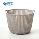 Bathroom dirty clothes storage pp plastic rattan laundry basket