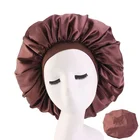 Women Girls Night Hair Cap Larger Size Satin Sleep Head Bonnet