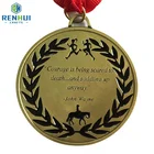 Design wholesale custom gold nickel medallion high polish blank sport award medal