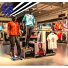 High quality wooden display showcase men sport clothing shop interior design