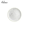 Wholesale gold rim dinnerware marble plate for wedding event