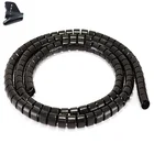 30mm Dia Black Unique Bargains Spiral Tube Cable Wire Wrap Cord Management