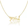 2019 Fashion Initial Stainless Steel Custom Letter Name Plate Chain Necklace