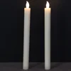 FLAMELESS REAL WAX TIMER FUNCTION BATTERY OPERATED FLICKERING LED TAPER CANDLES