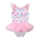 Australia Trends 2019 Little Children Swimwear Butterfly Print Soft Cotton Kids Bathing suit