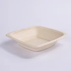 unbleached eco-friendly biodegradable compostable sugarcane bagasse salad bowl