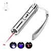 USB Rechargeable Led Flashlight Torch Light UV Laser Pointer For Cats Pet Toy
