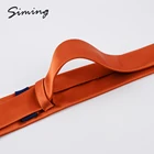 High quality customized low price solid narrow orange mens neck tie
