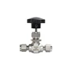 OD 3/8 High Pressure Stainless Steel 5000 psi Double Ferrule Needle Valve