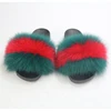 Hot selling furry sides kids fur sandals baby boots fur slippers for kids