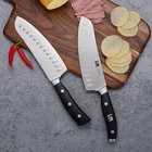 7 inch 420J2 forge Japan stainless steel Santoku knife with dimples