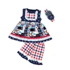 Newest Striped Children Clothes 4th of July Baby Set Casual Boutique Girls Outfits