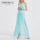 Pleated Hem Triangle Hollow Out At Front Maxi Woman Evening Dress