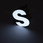 Customized brushed stainless steel small led channel letters seiko resin word stainless steel wire drawing