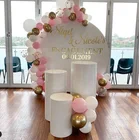 Iangel factory wholesale round acrylic white backdrop wedding decoration