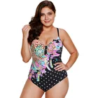 2019 High Waisted Printed Fashionable Plus Size Womens Swimwear