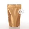 Aluminum foil stand up pouch with zipper customized size for food package bag