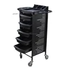 2019 new arrival black coloring beauty hair salon working trolley