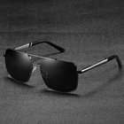CRAMILO Polarized Night Vision Glasses 5 Magnetic Clip Black Sunglasses for Men