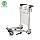 Good Quality stainless hand brake airport trolley, airport baggage trolley, handle brake airport trolley