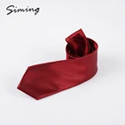 Goods in stock fast delivery solid red luster shining necktie for full dress