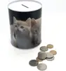 Cute custom printed round shape seal money saving tin box