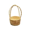 2020 new eco friendly products Household Natural flower Handmade Bamboo root Fruit Basket with handle