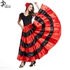 Adult Belly Dance Satin Skirt Female Tribal Ballroom Dance Dresses Famenco Costumes Full Circle Flamenco Skirt