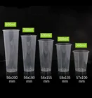 700ml PP food grade transparent custom disposable plastic cup drink milk tea cup coffee juice cup with lids