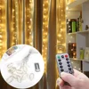 ROPIO 3x3 Meter LED Copper Wire Curtain String Light USB Copper Wire Fairy Light With Remote Control