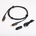 24k Gold Plated Audio Video Cable 4 Core HD Fiber Optical Cable Length 10m