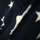 Plain Star Printed Fabric Leda Star Printed Polyester Knit Coral Fleece Fabric for Bed Sheet