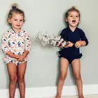 OEM New Fashion Print kids swimwear girl children swimsuit